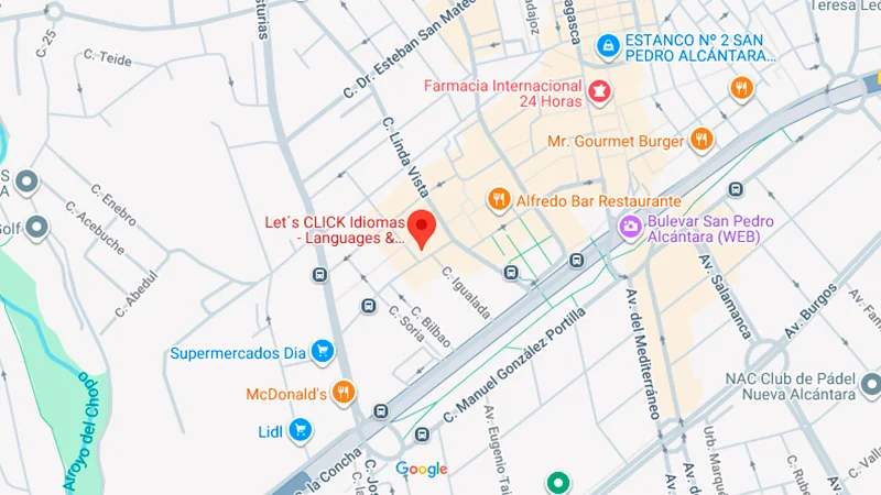 Mapa de ubicación de Lets Click